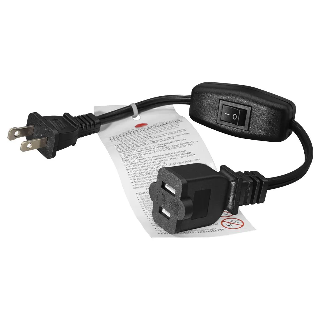 TeKit TeKit 1 ft 16 AWG power extension cord with on/off switch — product photo