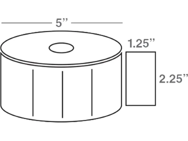 Wasp Barcode Wasp Barcode Thermal Transfer Labels 2.25" x 1.25" 1900/roll 4 rolls pos accessory — product photo