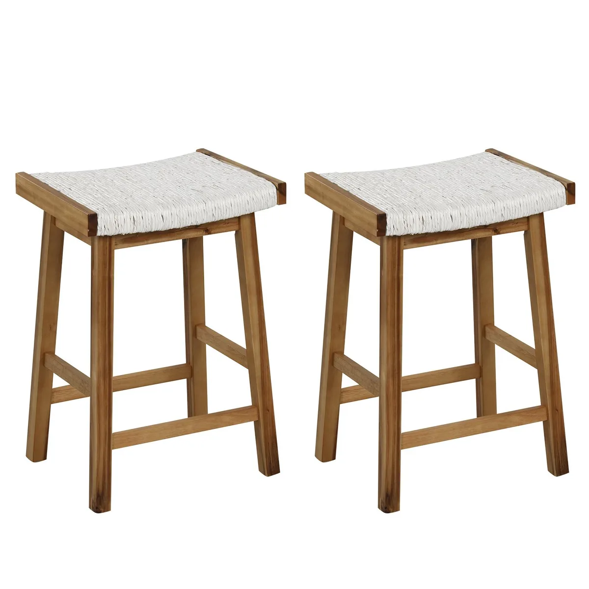 SlickBlue SlickBlue Set of 2 25.5 Inch Barstool Seaweed Woven Seat — product photo