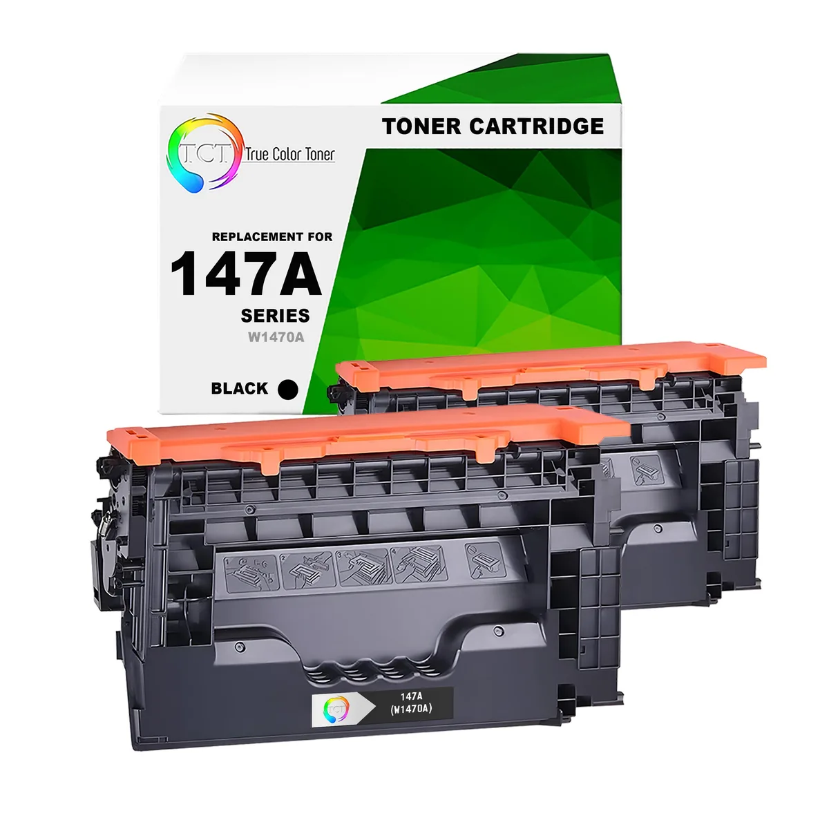True Color Toner True Color Toner 147A W1470A Black Toner Cartridge 2 Pack — product photo