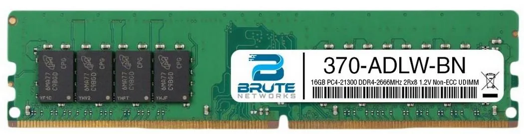 Brute Networks Brute Networks 16GB DDR4 2666MHz CL15 1.2V Non-ECC UDIMM 370-ADLW — product photo