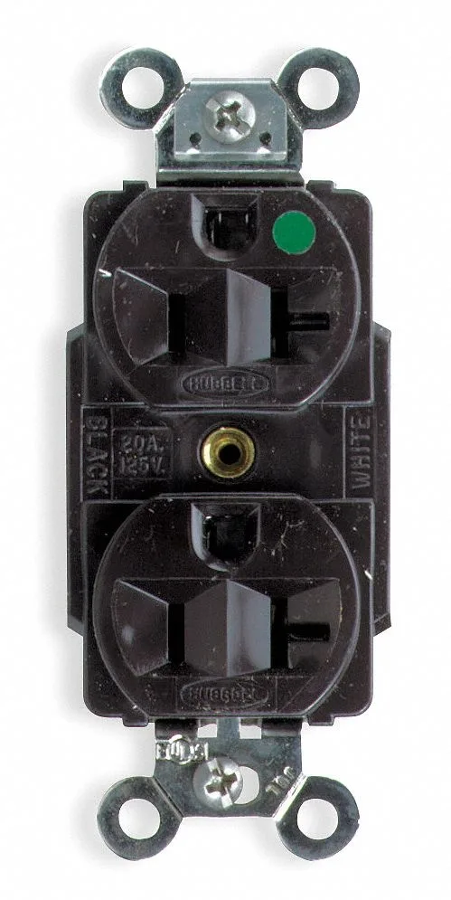 Hubbell Incorporated Hubbell Incorporated HBL8300 Straight Blade Receptacle 5-20R 20 A Brown — product photo