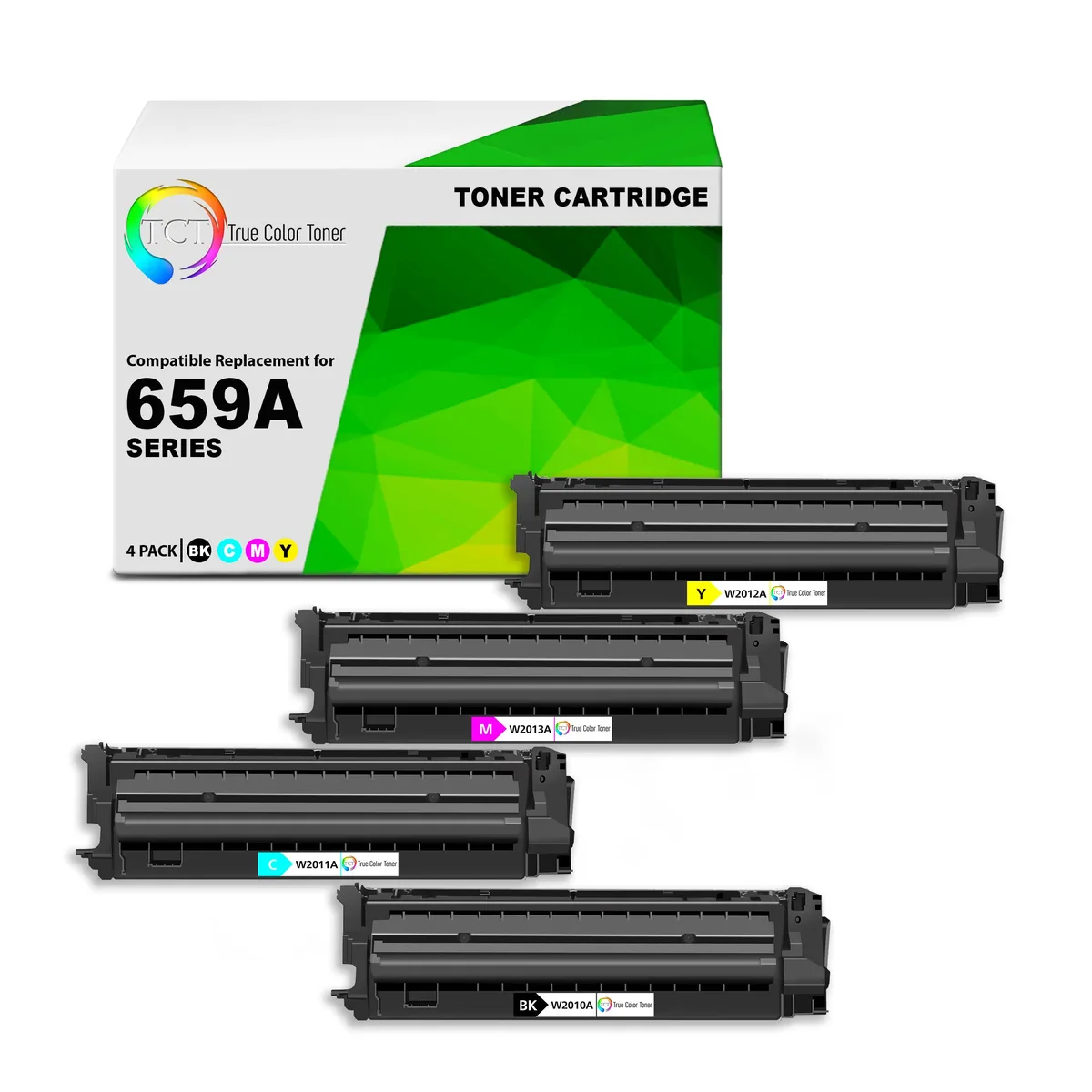 TCT TCT 659A toner cartridge 4 pack W2010A W2011A W2012A W2013A — product photo