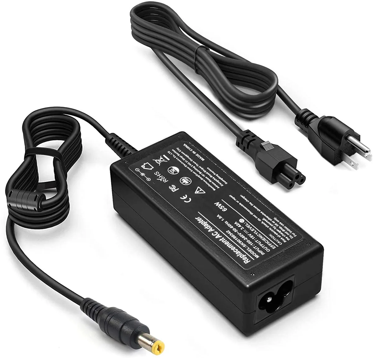 myVolts myVolts 65W AC Adapter 19V 3.42A 5.5mm×1.7mm laptop charger — product photo