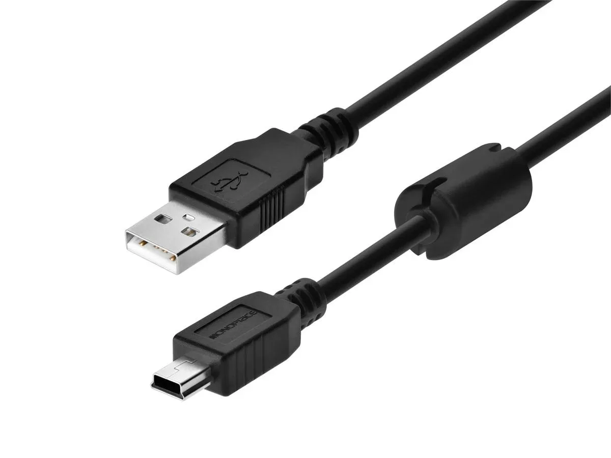 Monoprice Inc. Monoprice 104931 USB 2.0 Cable 6 ft A Male to Mini-B 5pin Male 28/24AWG — product photo