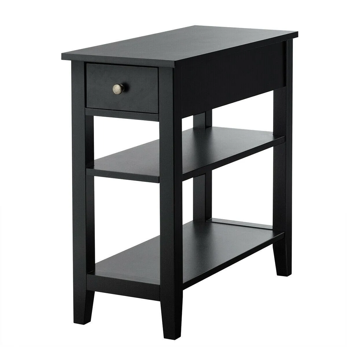 SlickBlue SlickBlue 3-Tier Nightstand Black 24 x 12 x 24.5 in — product photo