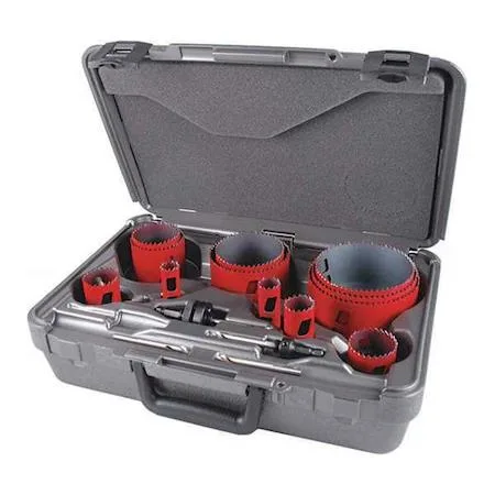 Morse MHS16P 16-piece plumbers hole saw kit in carrying case