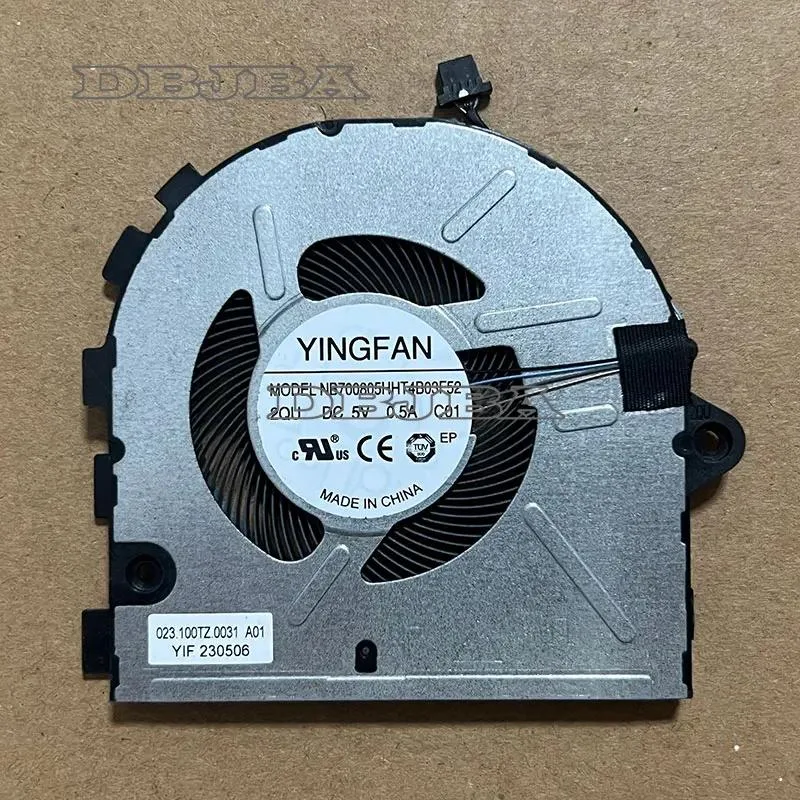 Small black laptop CPU cooling fan with wire connector