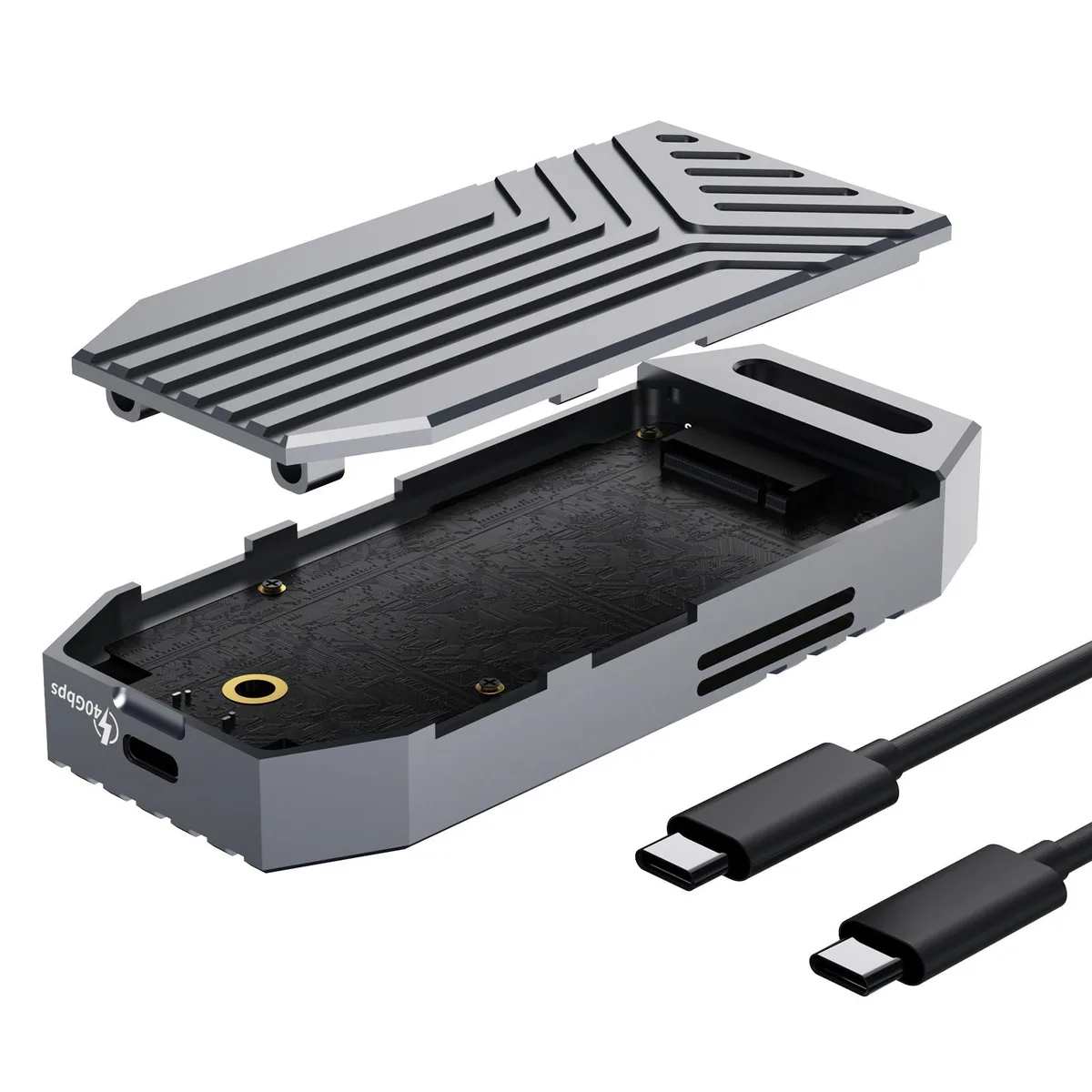 Wavlink Wavlink RapidFire U41F 40Gbps USB4 NVMe drive enclosure with fan, gray — product photo