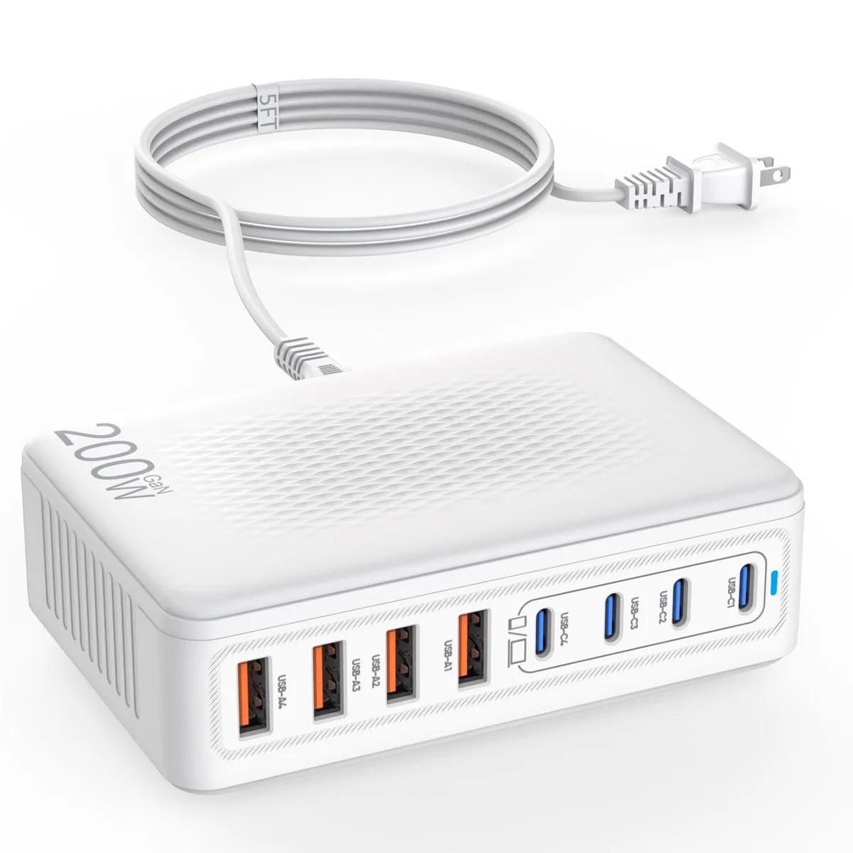  Skazeke 10 Port GaN Charger 200W 10 USB Black — product photo