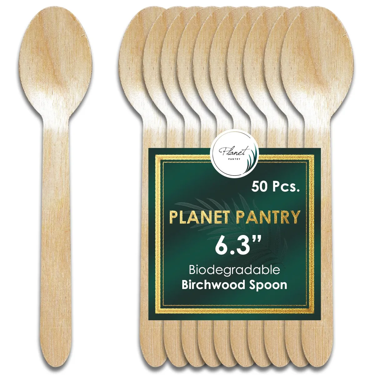 Planet Pantry Planet Pantry Disposable Birchwood Cutlery Spoons 50 pcs party supply — product photo