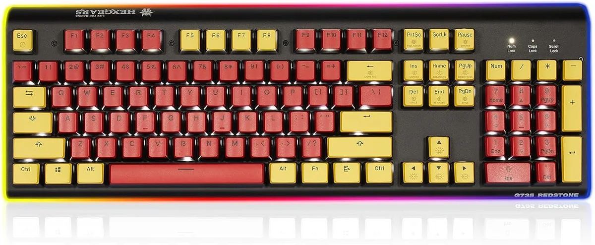 usbroway usbroway GK735 Full-Size Mechanical Gaming Keyboard Kailh BOX White Switches Aluminium RGB Side Lighting — product photo