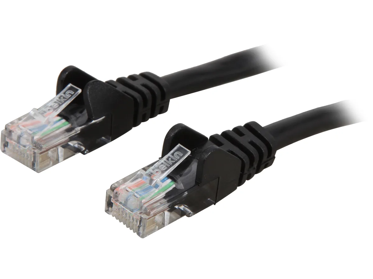 Belkin Belkin A3L791-10-BLK-S Cat 5E network ethernet cable 10 ft Black — product photo
