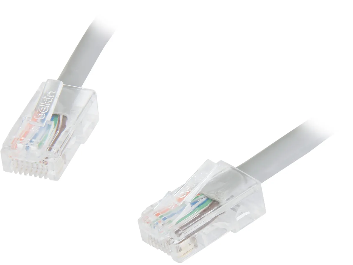 Belkin Belkin A3L791B10 Cat5e RJ45 network ethernet cable 10 ft gray — product photo