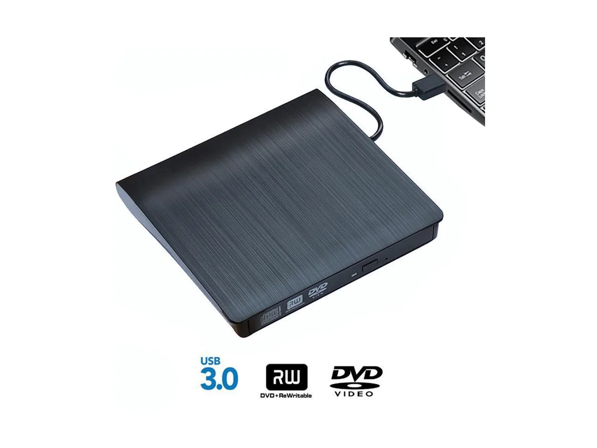 BUCIER BUCIER External CD DVD USB 3.0 Slim Black 138x135x19mm 400g — product photo
