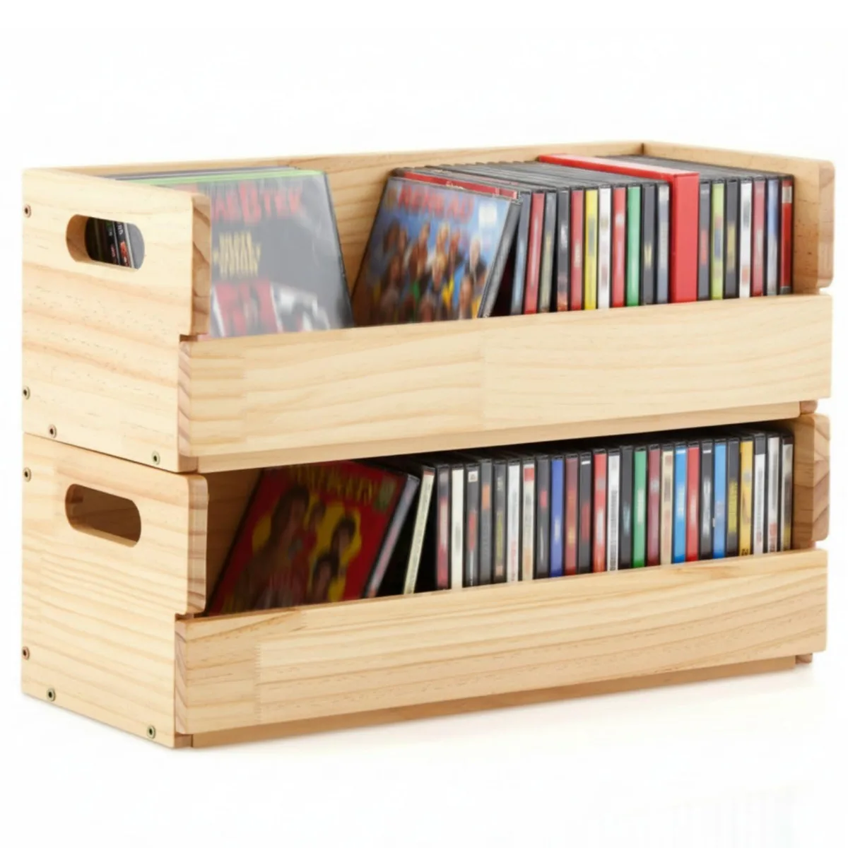  CroBlissful KAO-CroBlissful-4444 Wooden CD Storage Box 2 Set 36 Each — product photo