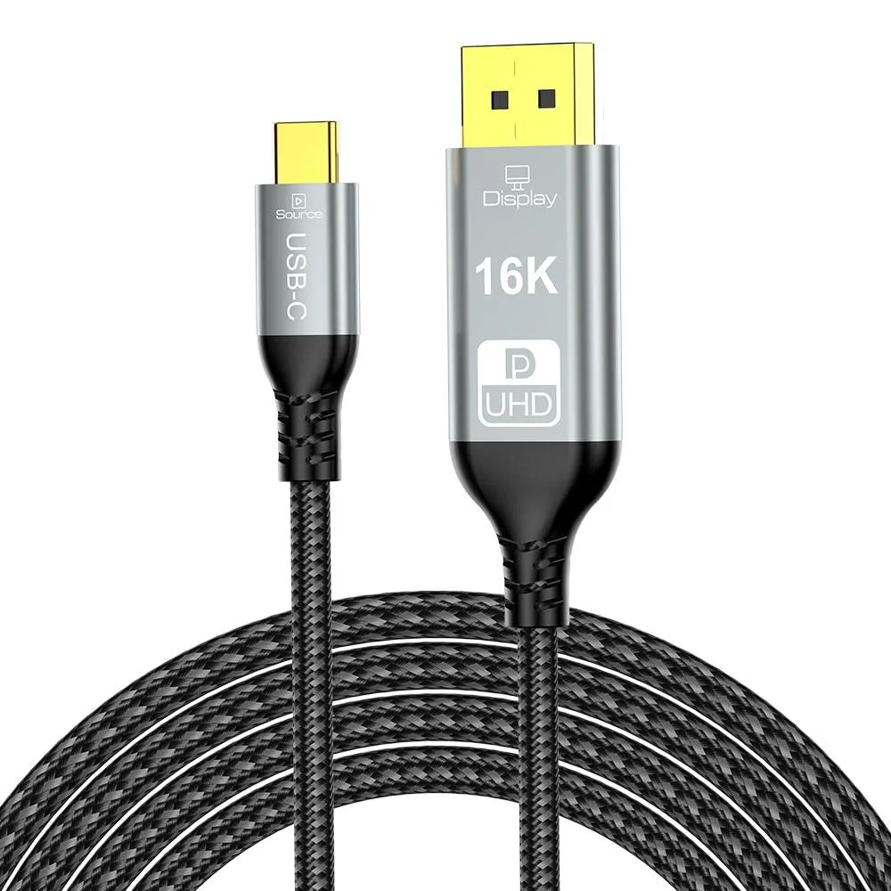 Vszerda Vszerda USB-C to DisplayPort 2.1 cable 80Gbps 16K@30Hz 2.0m — product photo