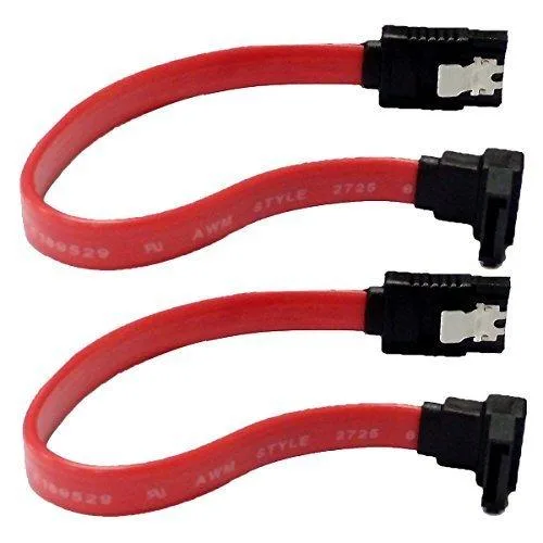  Security-01 2-Pack Red 90 Degree SATA III 6.0 Gbps Cable 180mm — product photo