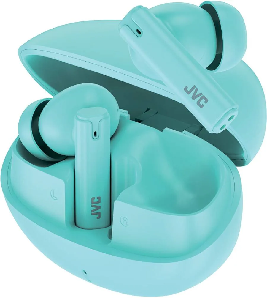 JVC true wireless earbuds with charging case