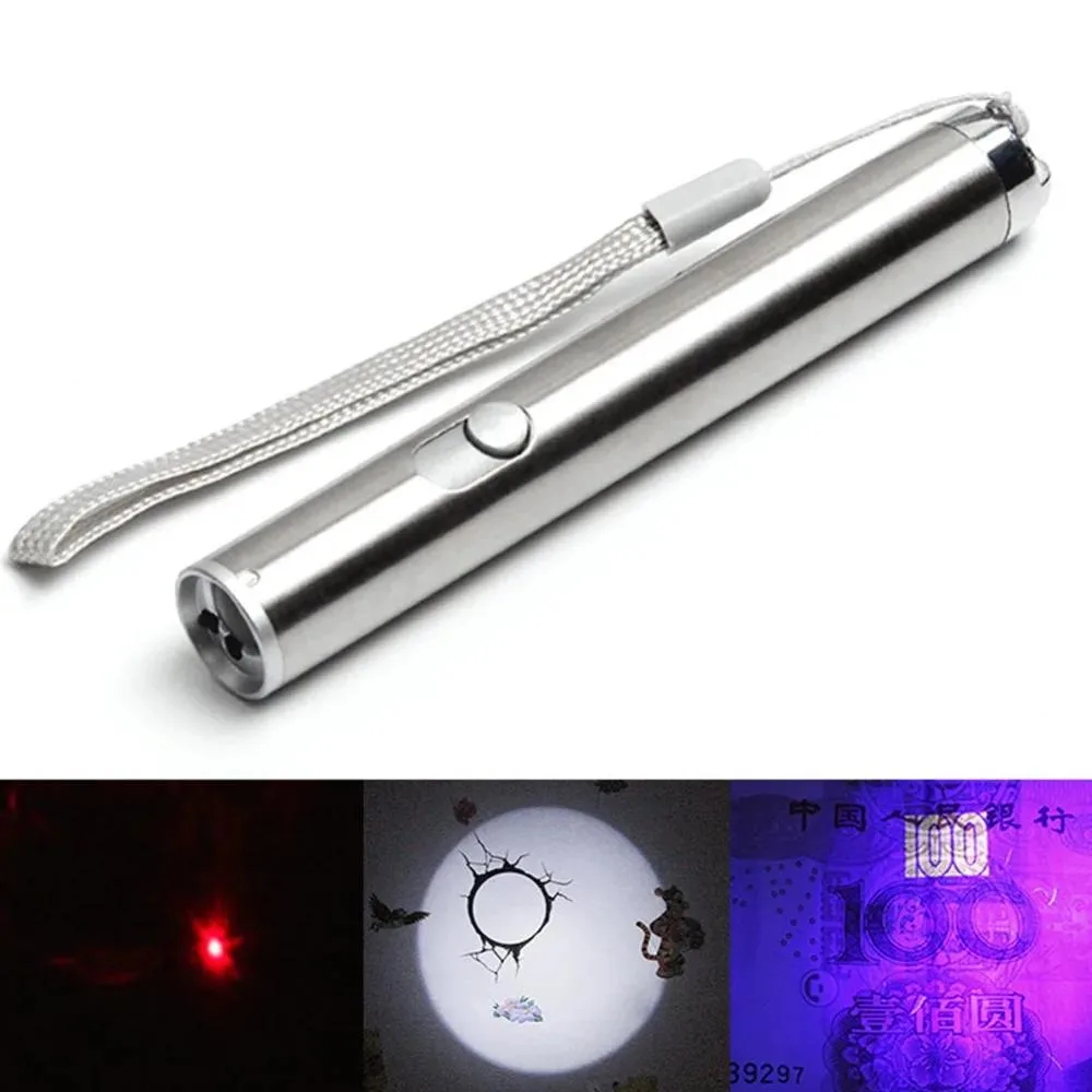 Silver pen-style torch 116mm long 16mm thick 500LM output