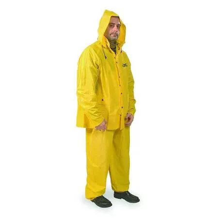Condor Condor 1FBB2 3 Piece Rainsuit Detachable Hood Yellow 4XL traffic safety equipment — product photo