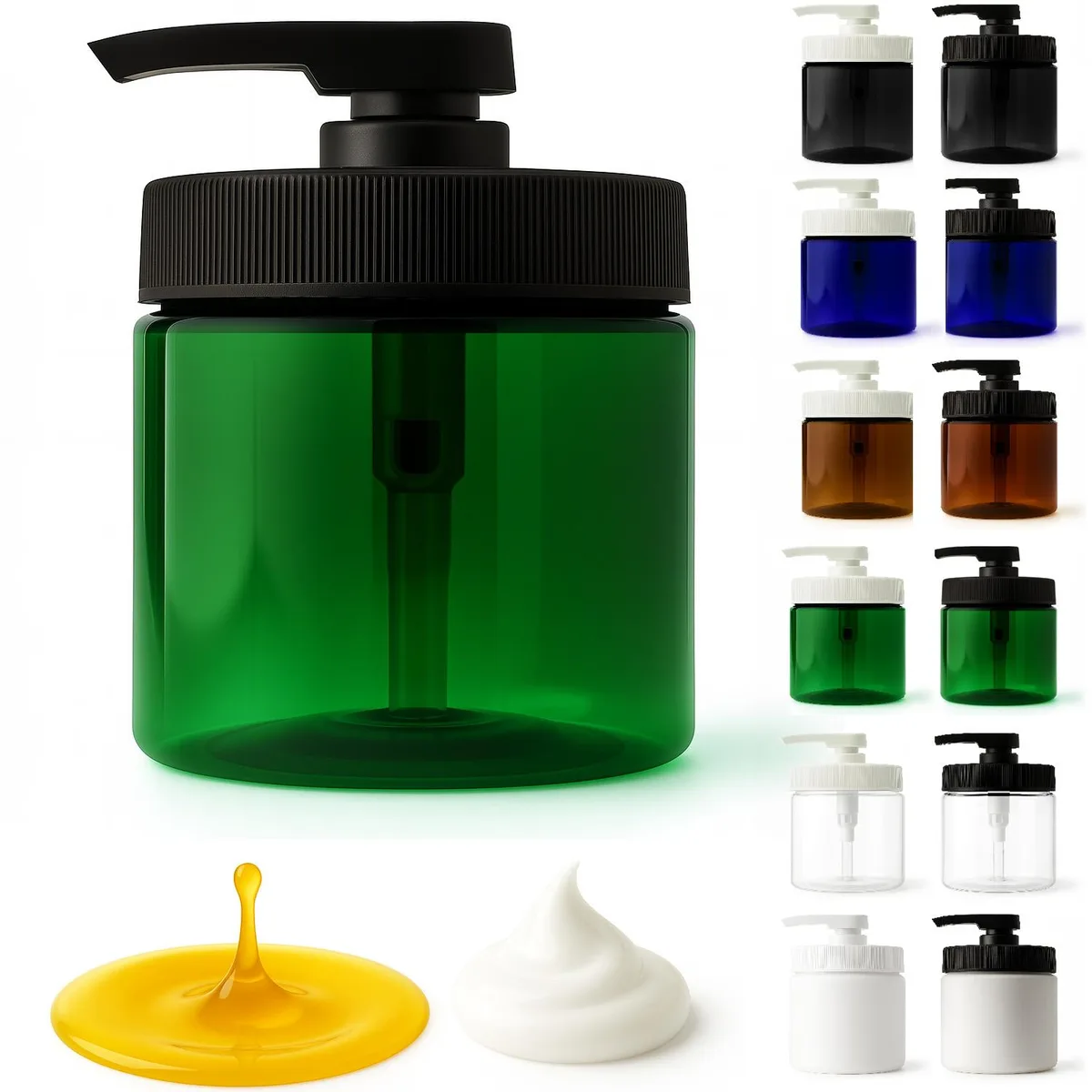 Vandue Corporation Vandue Corporation 16oz Pump Jar Green/Black 3.5x4.75in — product photo