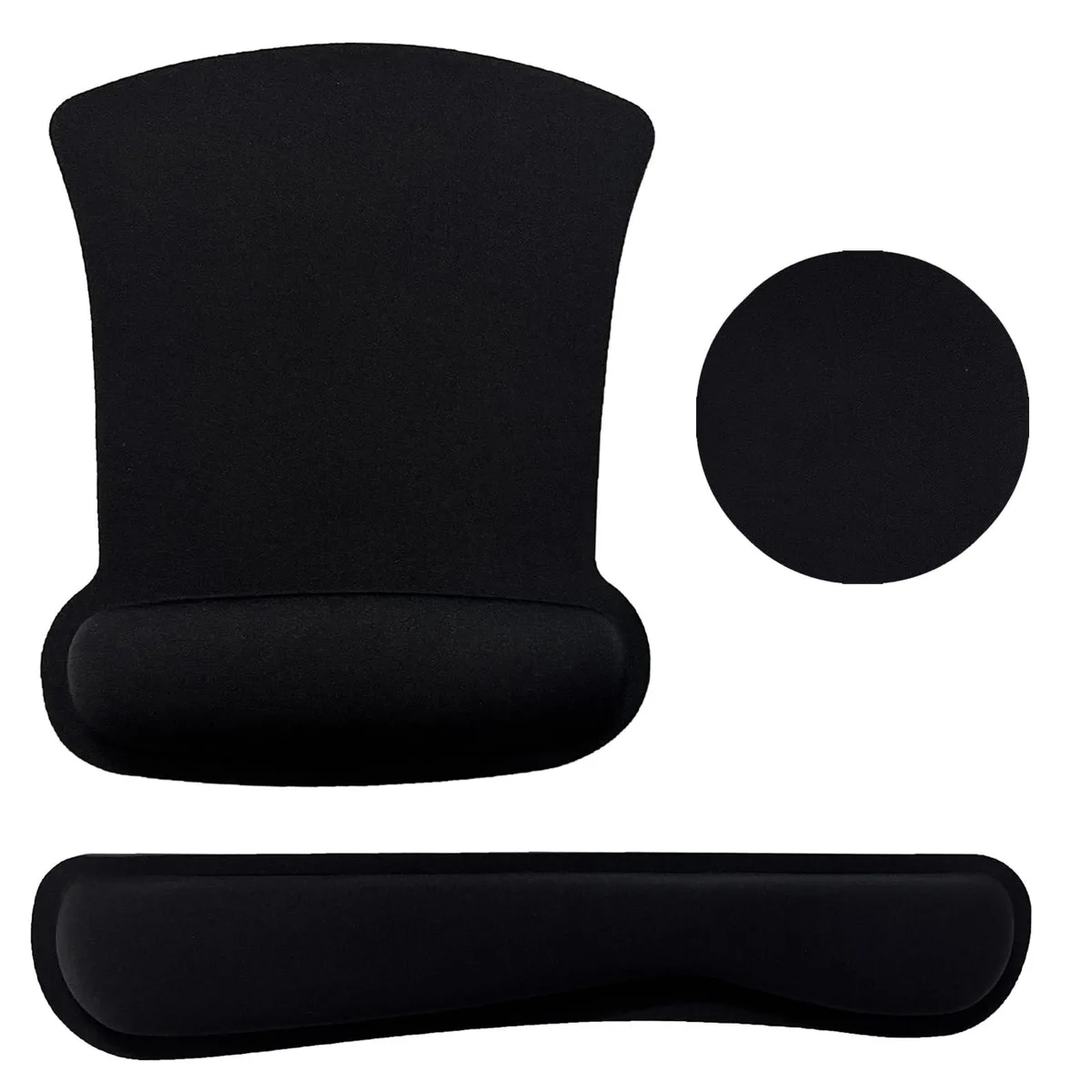  LIZPARE Keyboard Wrist Rest &amp; Mouse Pad Set 17 x 3.4 in Black — product photo