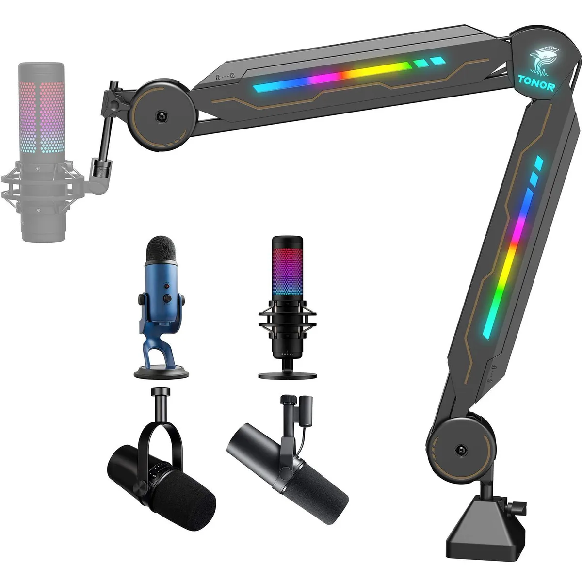  TONOR T90 RGB Boom Arm 22104 700g 14.33in 12.83in 9.06in — product photo