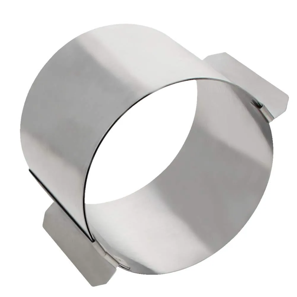 Stainless steel adjustable cake ring 2.36-4 inch with clips