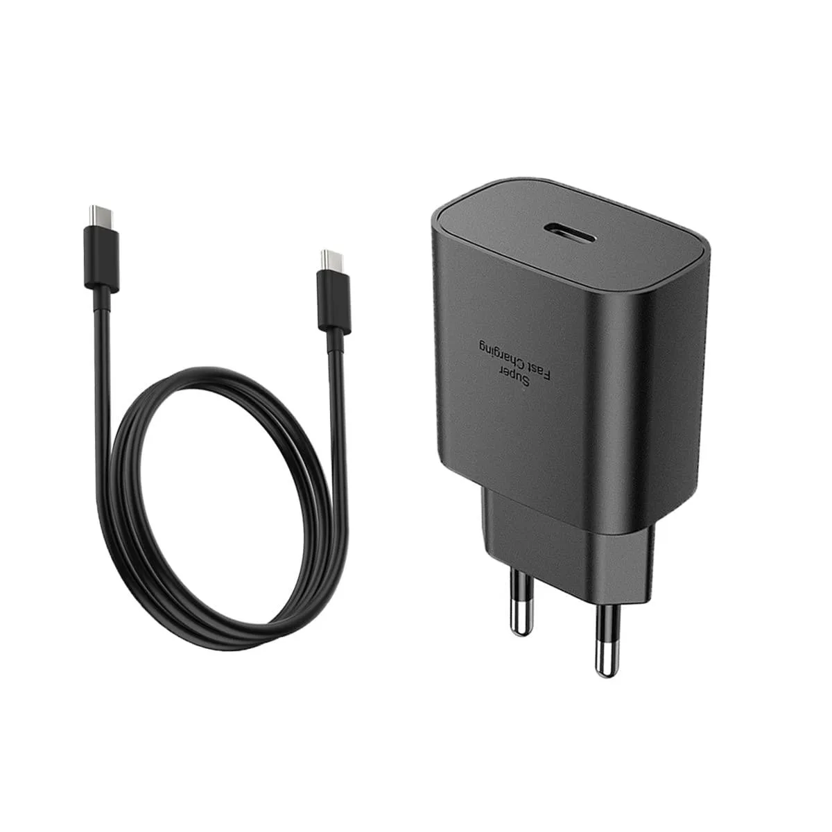  SGQGS 25W EU USB-C PD/PPS Wall Charger with 6.6ft Cable — product photo