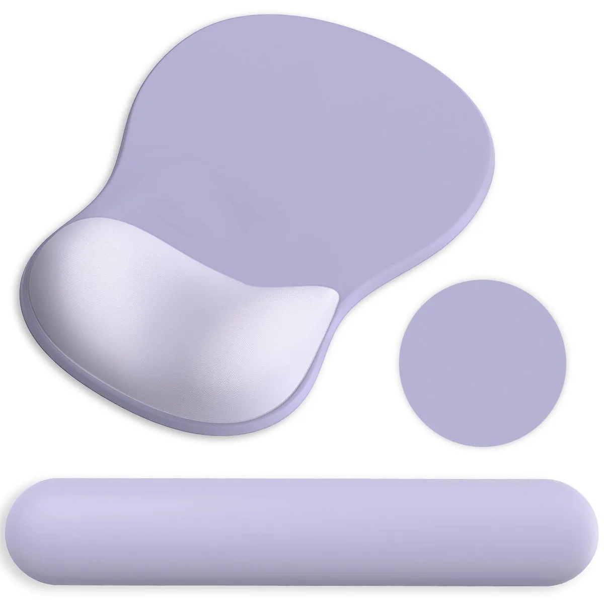  G JGOO sd3-5 Ergonomic Mouse Pad &amp; Keyboard Wrist Rest Set Purple 10.3x7.5 in — product photo