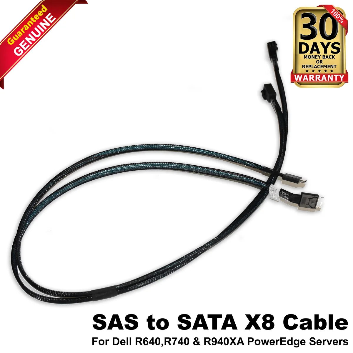 DELL DELL W46M3 SAS to SATA x8 Cable for PowerEdge R640 R740 R940XA laptop replacement part — product photo