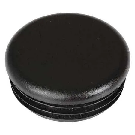 Black plastic bollard cap with smooth unfinished surface