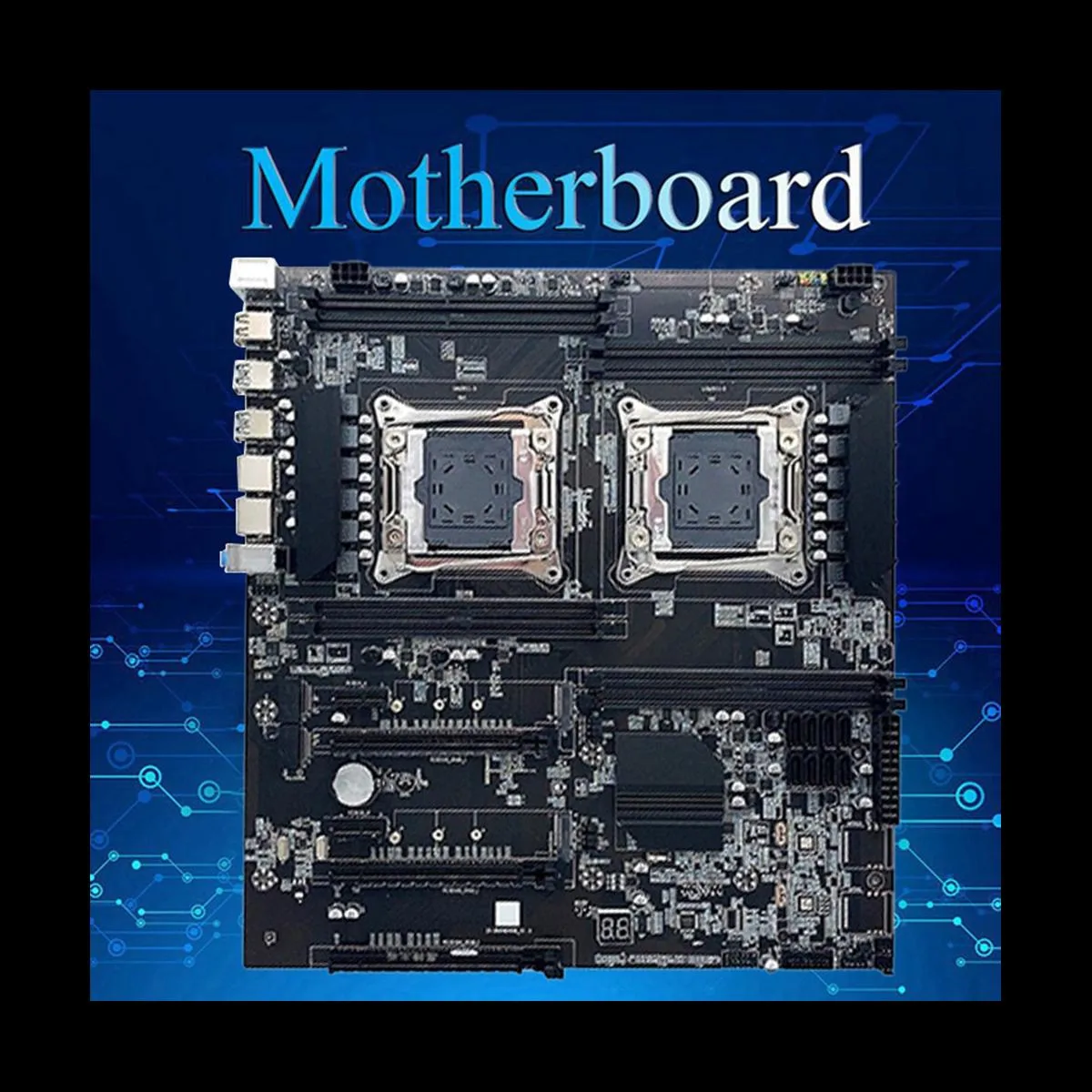 YINGHUA YINGHUA X99 Dual CPU Motherboard with 2×E5-2630 V3 &amp; 4 GB DDR4 ECC — product photo