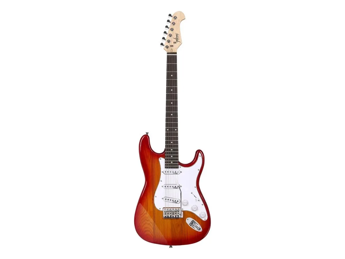 Monoprice Inc. Monoprice Inc. 610192 Indio Cali DLX Plus Solid Ash Electric Guitar Cherry Burst — product photo