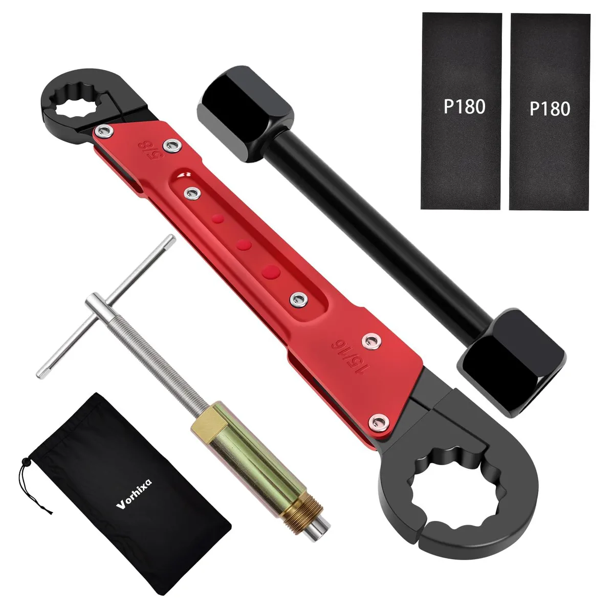 Vorhixa 6 Pcs Plumbing Tools Kit with Angle Stop Wrench & 1/2-Inch Compression Sleeve Puller — product photo