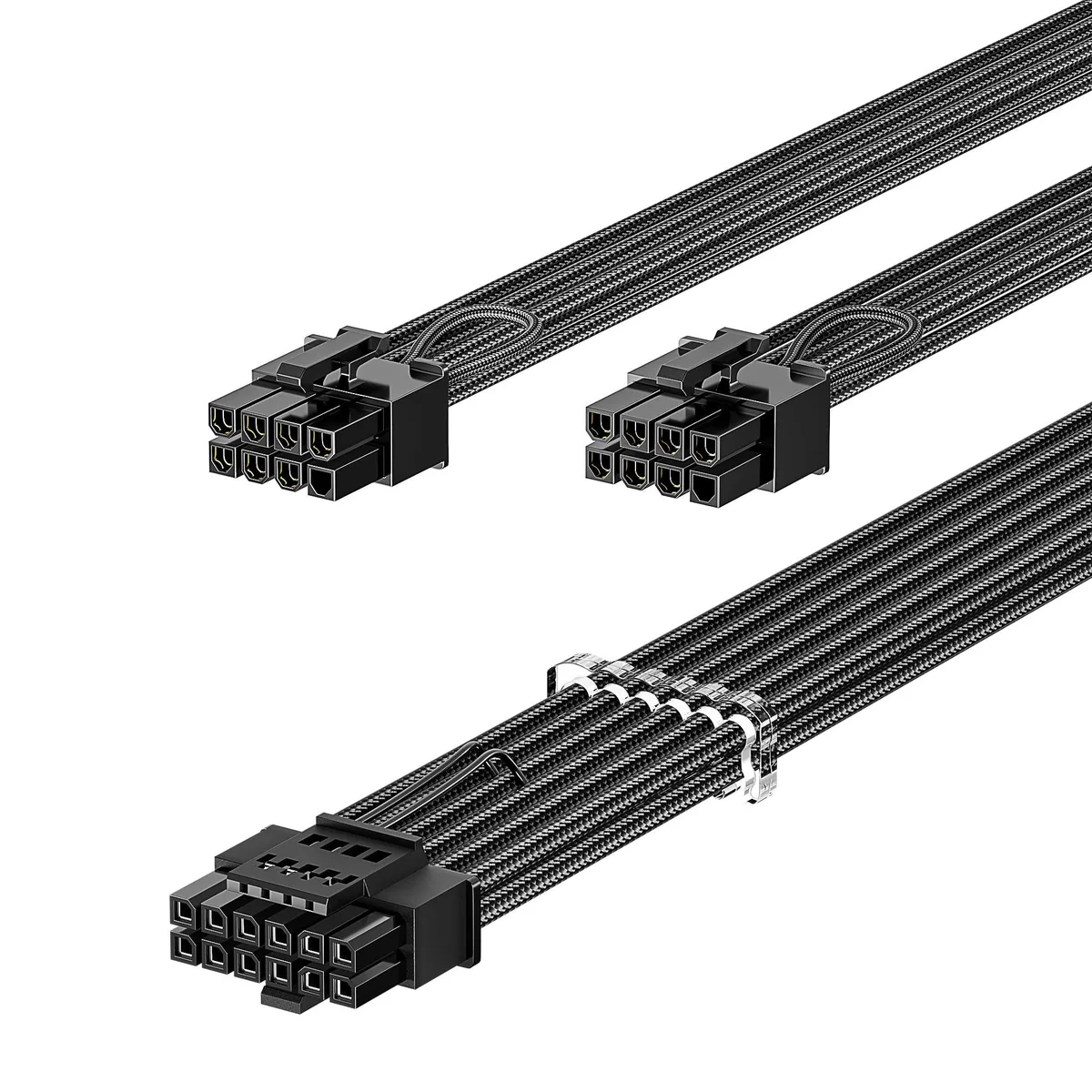 Fasgear FG-16PM03 12VHPWR GPU power cable 70cm 600W 2x8pin to 16pin — product photo
