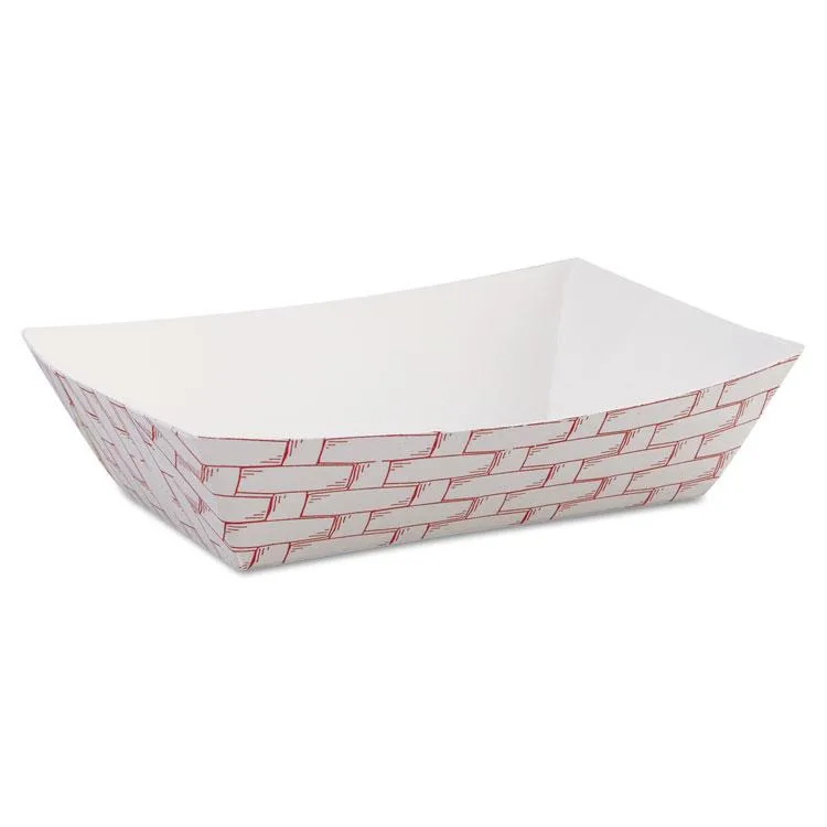 Boardwalk Boardwalk BWK 30LAG040 Paper Food Baskets 6oz Red/White 1000/Carton cleaning — product photo