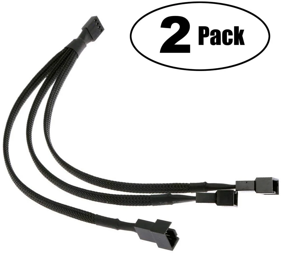 THE ORDINARY THE ORDINARY 1007 4-pin to 3× fan splitter cable 10 in 2-pack — product photo