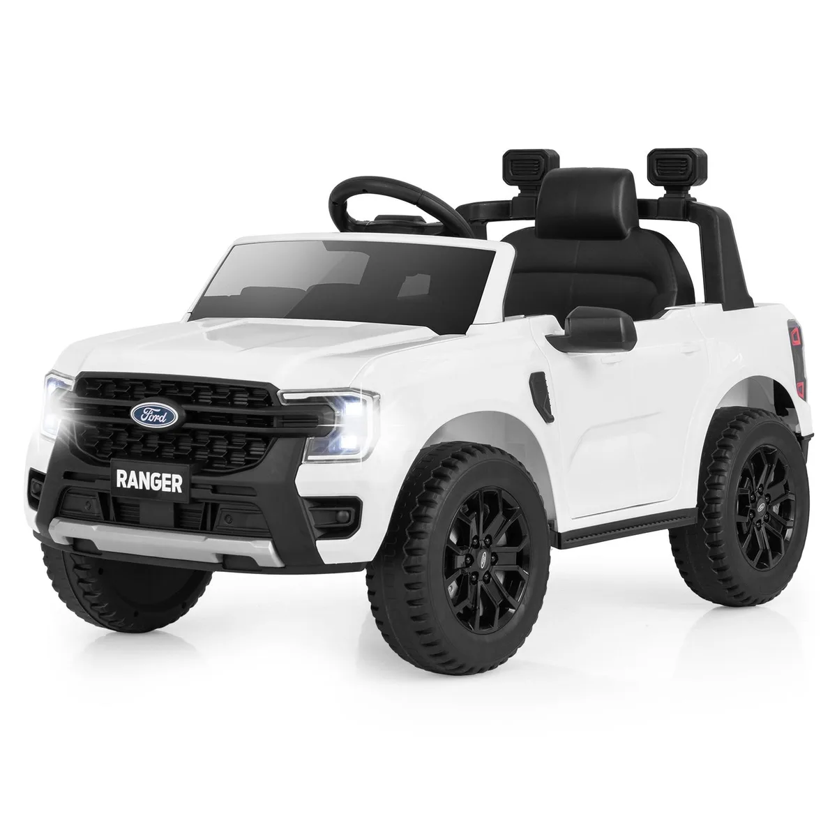 SlickBlue SlickBlue 12V Ford Ranger Ride-On Car White 41.5x25x24in — product photo