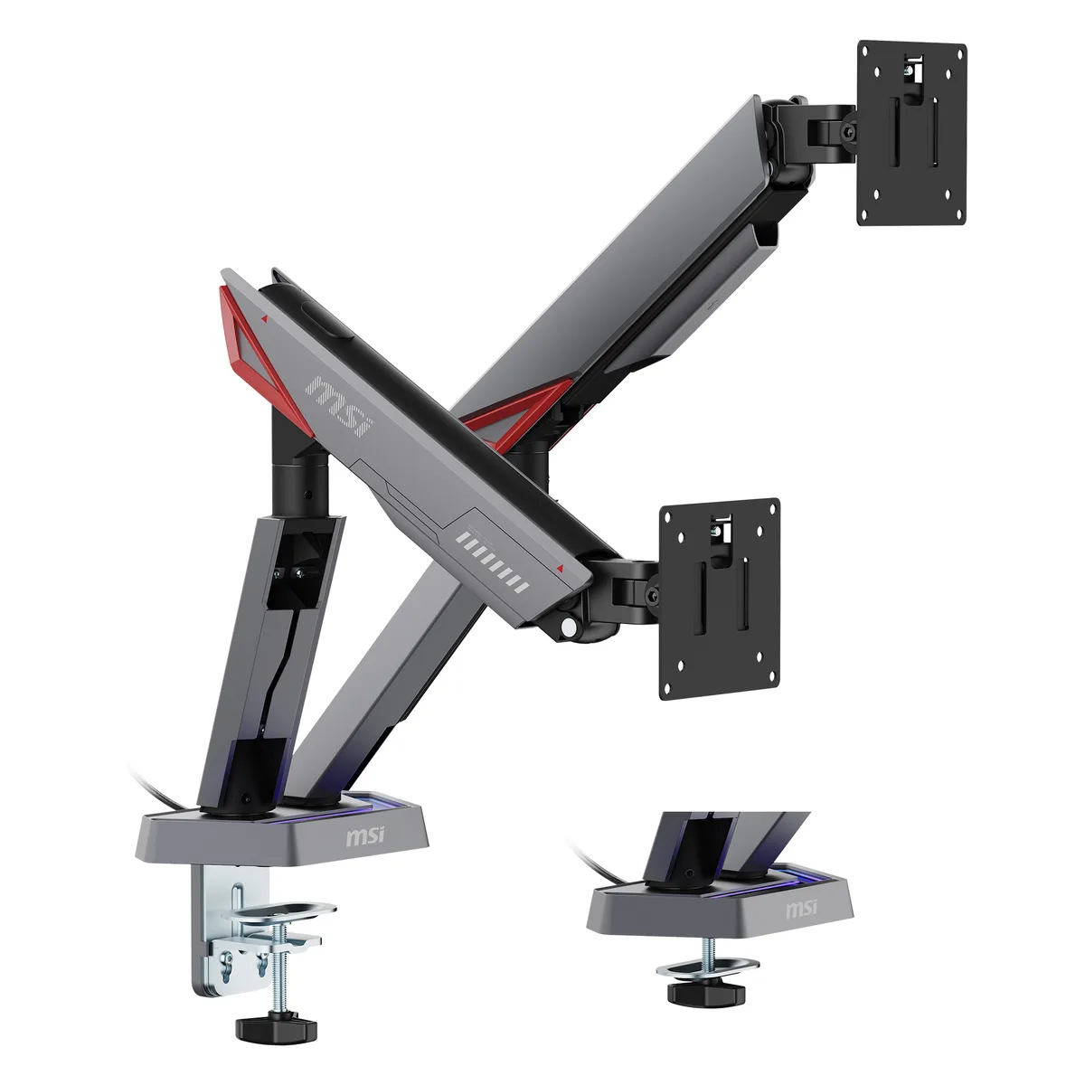 MSI MSI MPG MT161DR Dual Monitor Arm 17-38" 16kg VESA 75/100mm Clamp Grommet — product photo