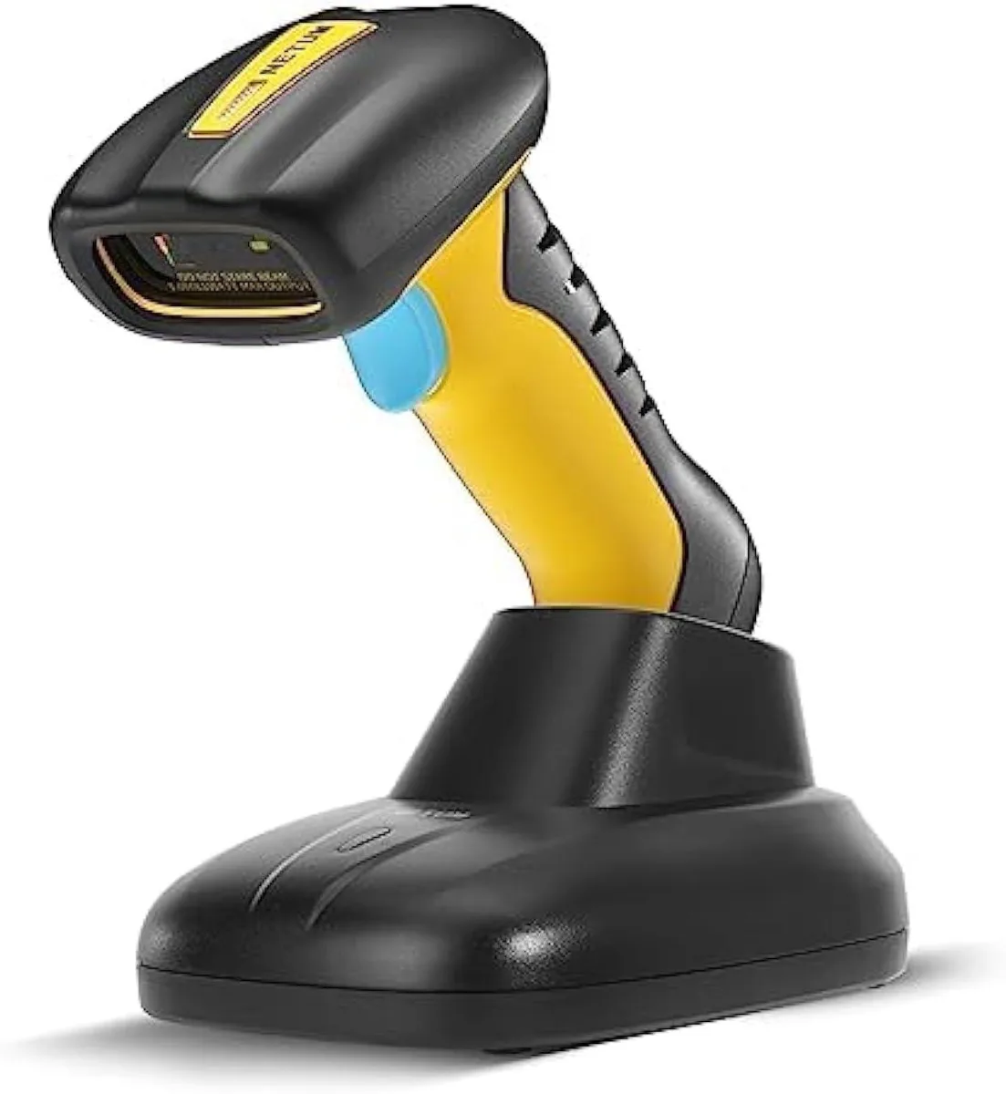 Rugged barcode scanner with charging dock, IP67 rated