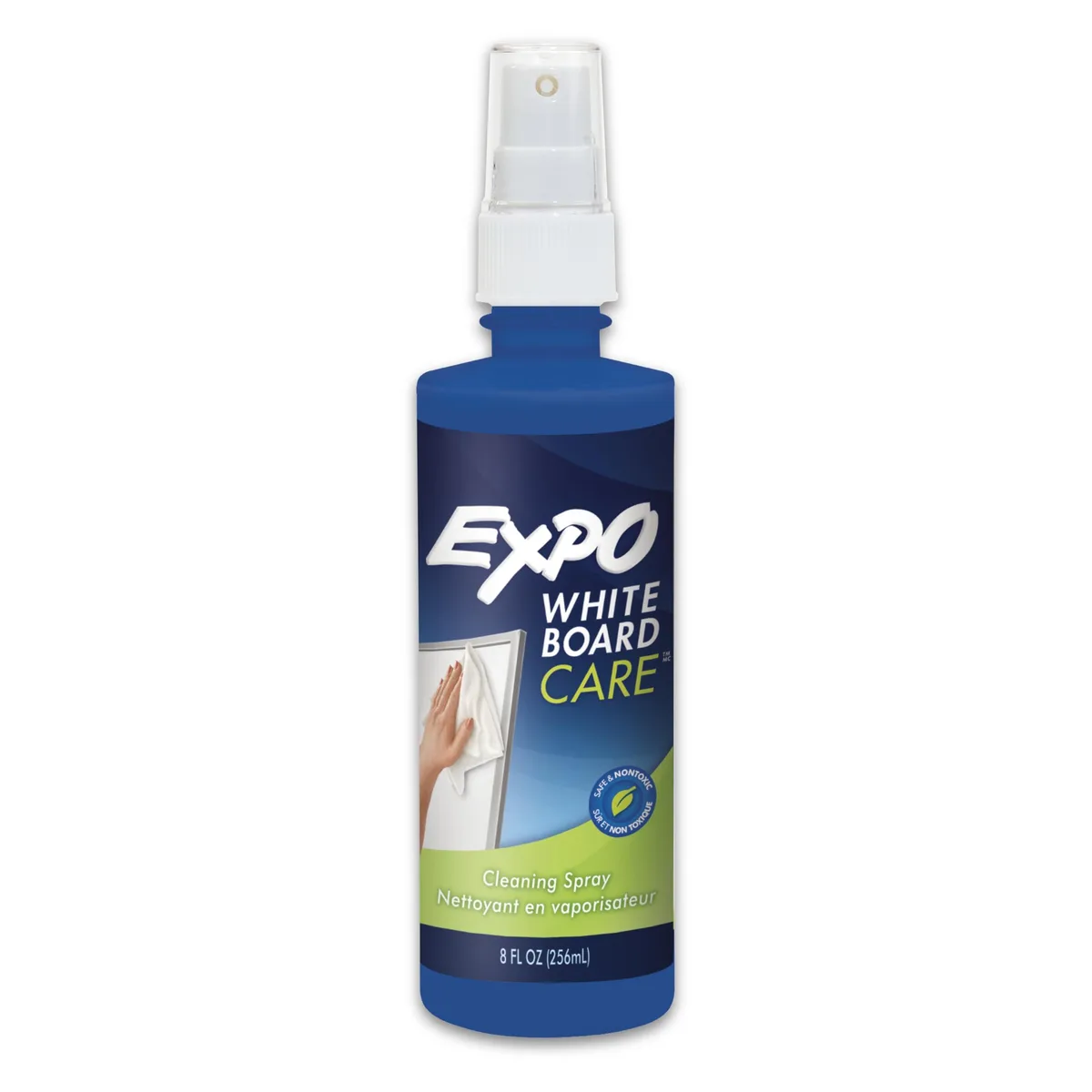 White 8 oz spray bottle with trigger nozzle