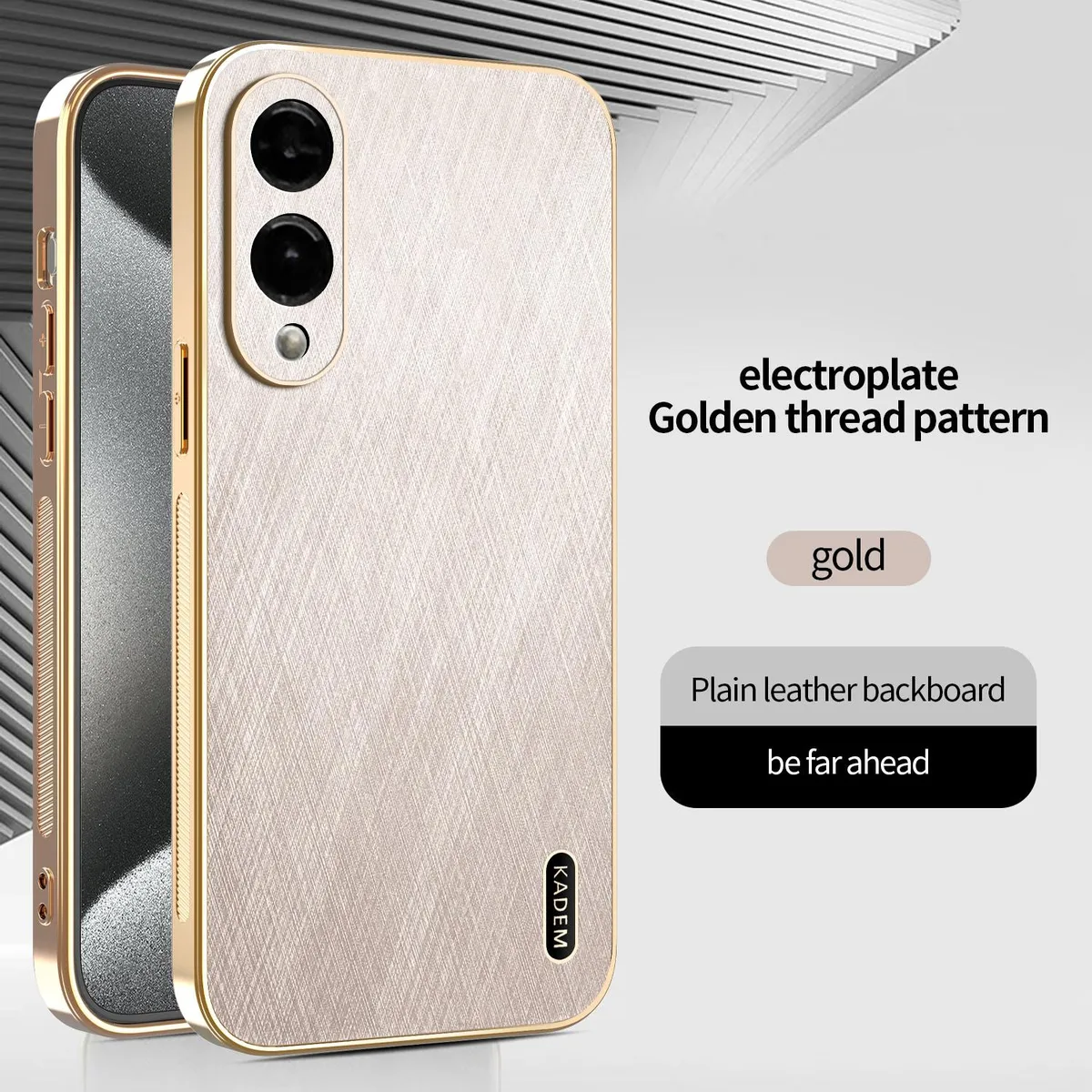 TYJKeJi TYJKeJi Fashion Cover Case for Samsung Galaxy S25 Edge Gold — product photo