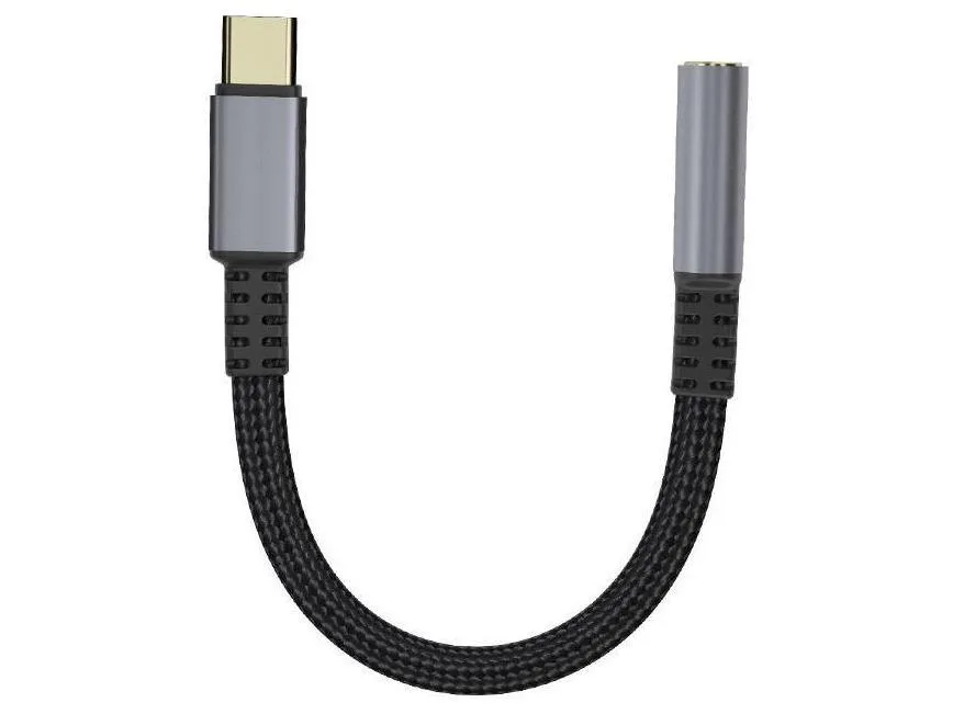 Corn Electronics Corn Electronics USB C to 3.5mm Audio Adapter Gray 7cm 16bit 48KHz — product photo