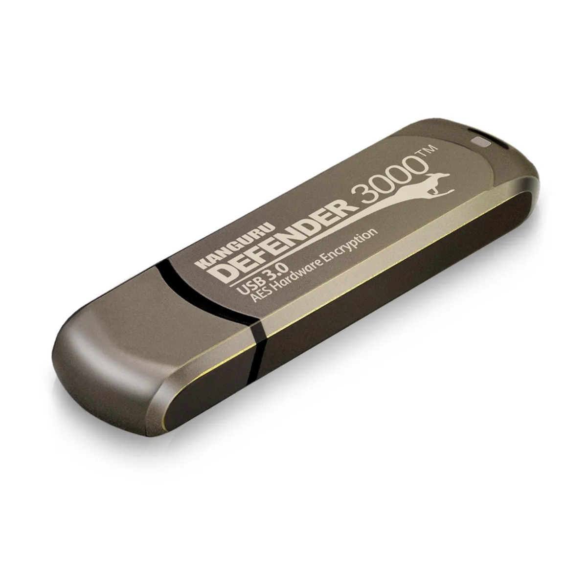Kanguru Kanguru Defender 3000 128 GB Hardware Encrypted Flash Drive 2 in 1 accessory — product photo