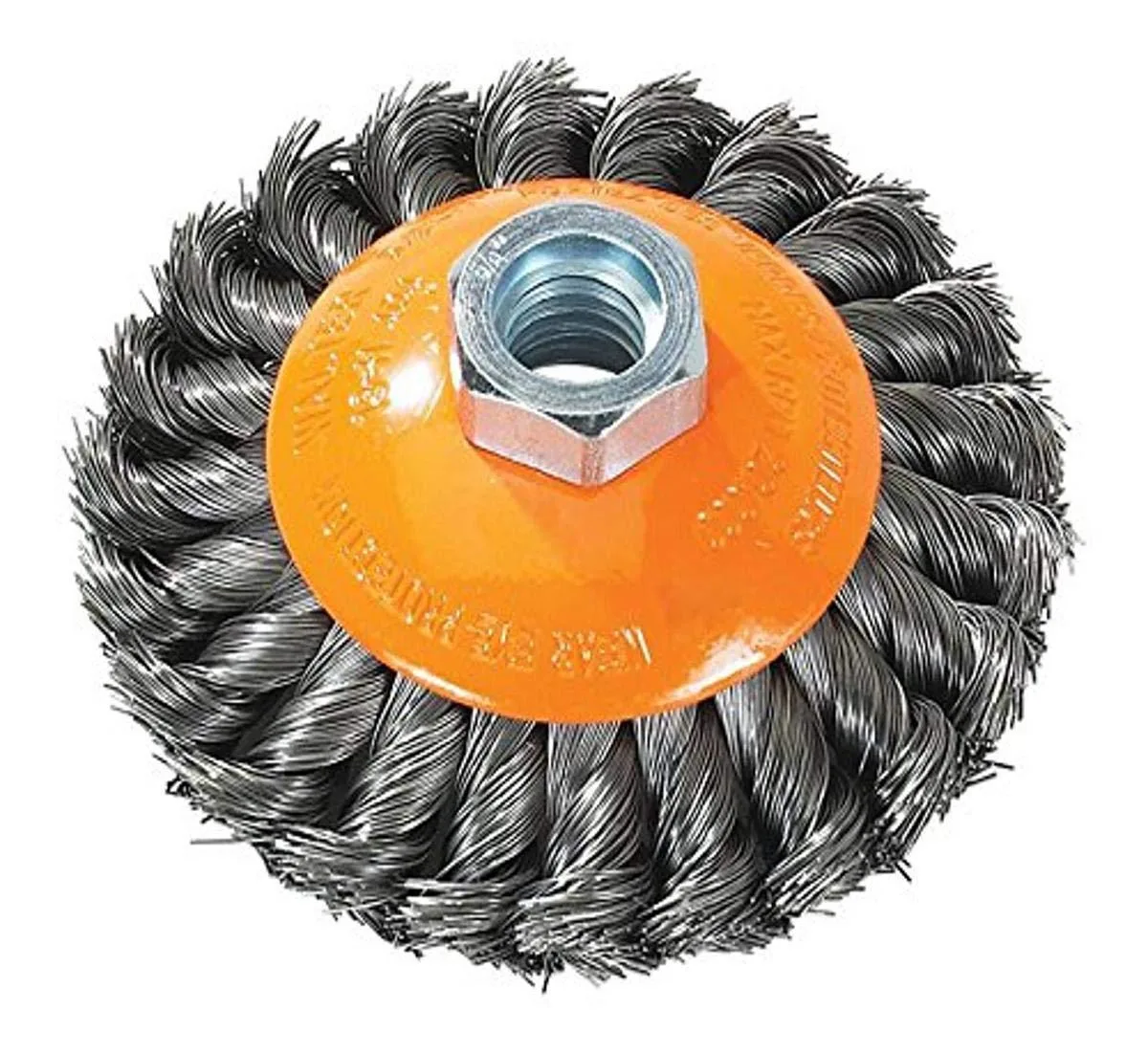 Walter 13H404 saucer-cup knot-twisted carbon steel wire brush 4 inch