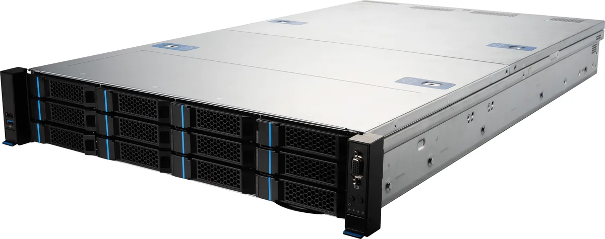 MSI MSI S2205-01 barebone server 12 NVMe/SATA bays 32 DIMMs 2000W — product photo
