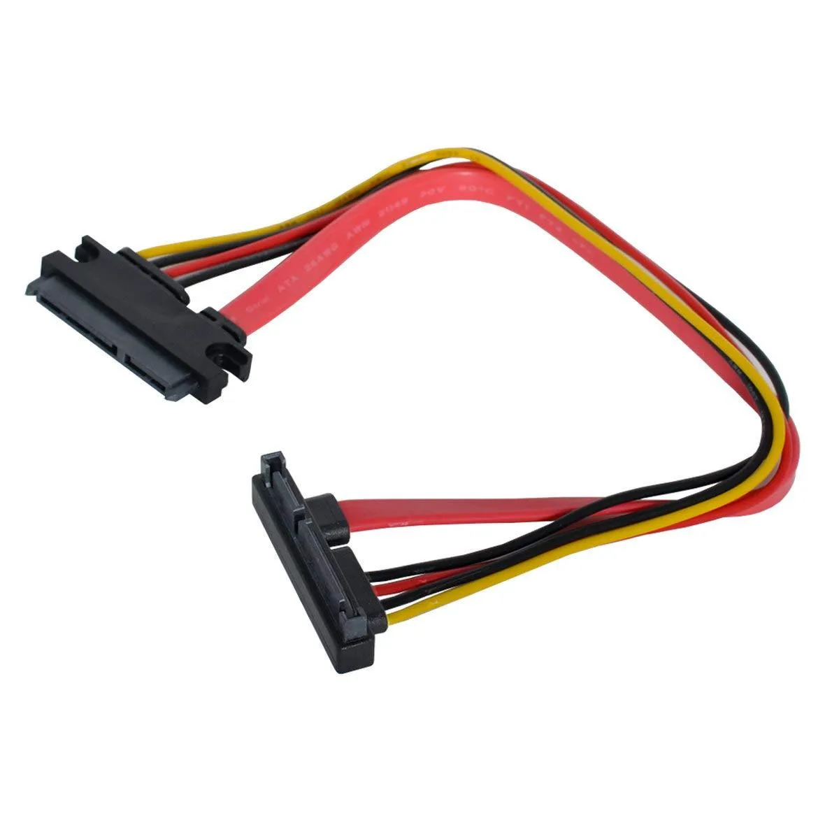 LORDWORLD LORDWORLD SATA III 3.0 22 Pin Male to Female Extension Cable 30cm Down Angled — product photo