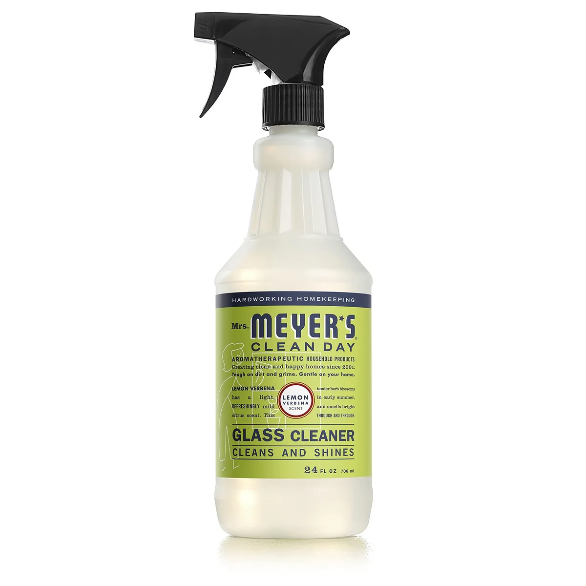 Clear 24 fl oz spray bottle with lemon verbena label
